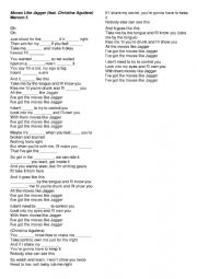 English Worksheet: Moves Like Jagger - song