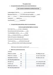 English Worksheet: The greatest show