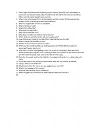 English Worksheet: Erin Brockovich worksheet