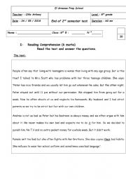 English Worksheet: 8th form test