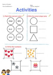 English Worksheet: Activities for kids