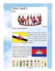 English Worksheet: Asean Countries Text Card 3