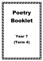 English Worksheet: Poetry Booklet