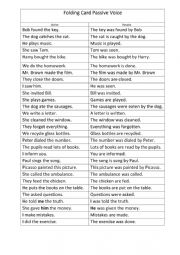 English Worksheet: Active - Passive
