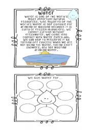 English Worksheet: water