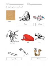 English Worksheet: Soil Composition