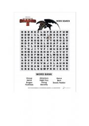 How to train your dragon 2 word search