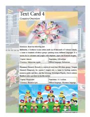 English Worksheet: Asean Countries Text Card 4