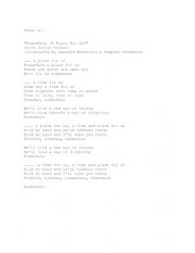 English Worksheet: Place for us song