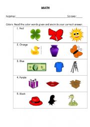 Math- Colors