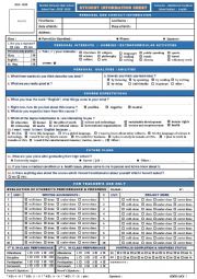 Students information sheet