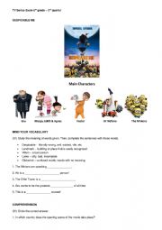 English Worksheet: Video Activity - Despicable me