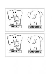 English Worksheet: hello goodbye