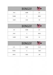 BINGO Verbs