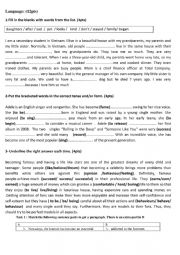 English Worksheet: language tasks 1st form