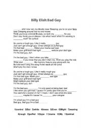 Billy Elish:Bad Guy Song
