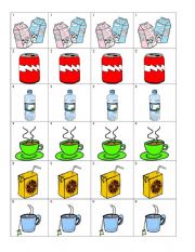 English Worksheet: drinks