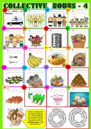 English Worksheet: COLLECTIVE NOUNS 4 exercises  + KEY