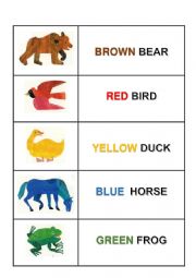 English Worksheet: Brown bear what do you see story_ Domino