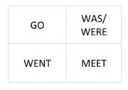 English Worksheet: Irregular verbs memory game
