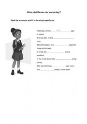 English Worksheet: Simple Past