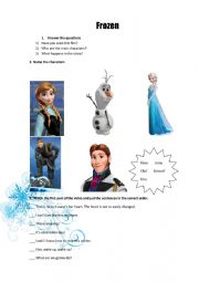 English Worksheet: Frozen 