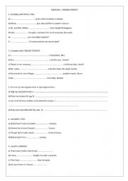 English Worksheet: Exercises Present Perfect