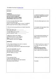 English Worksheet: the Ballad of Johnny Cash