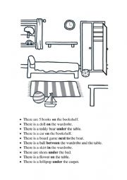 English Worksheet: Prepositions of place