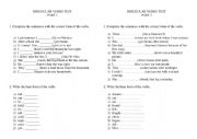 English Worksheet: Irregular Verbs