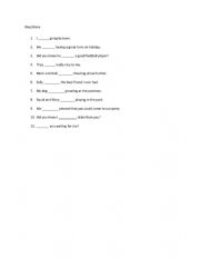 English Worksheet: Was Were Worksheet