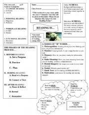English Worksheet: Reading Is Page 1