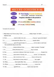 English Worksheet: Second Condiotional