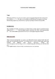 English Worksheet: Newspaper workshop 