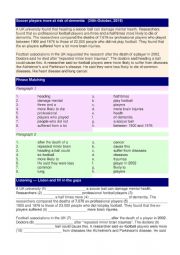 English Worksheet: Dimentia