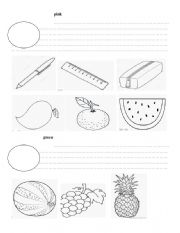 English Worksheet: color exercise