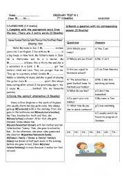 ordinary test n 1 7th formers 