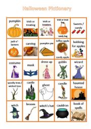 English Worksheet: Halloween pictionary