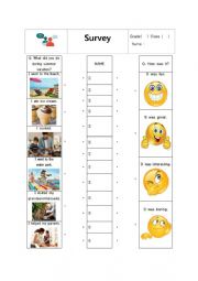 English Worksheet: Suvey activity  