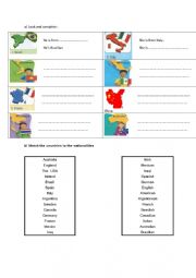 English Worksheet: Where are you from ?