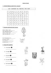English Worksheet: TOBE + ADJECTIVES