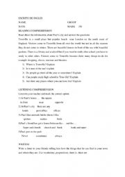 English Worksheet: perfect places