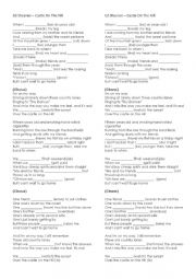 English Worksheet: Ed Sheeran - Castle on the hill (Present Perfect x Simple Past)