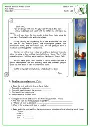 English Worksheet: A tour in London