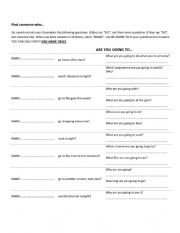 English Worksheet: be going to game