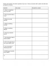 English Worksheet: Wh words