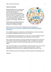 English Worksheet: Science for school kids 