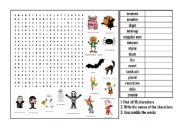 English Worksheet: Halloween Fun Activity