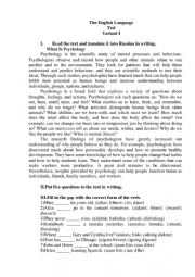 English Worksheet: English test