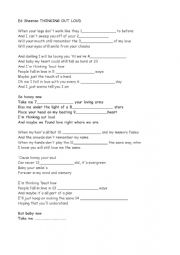 English Worksheet: Ed Sheeran Thinking Out Loud